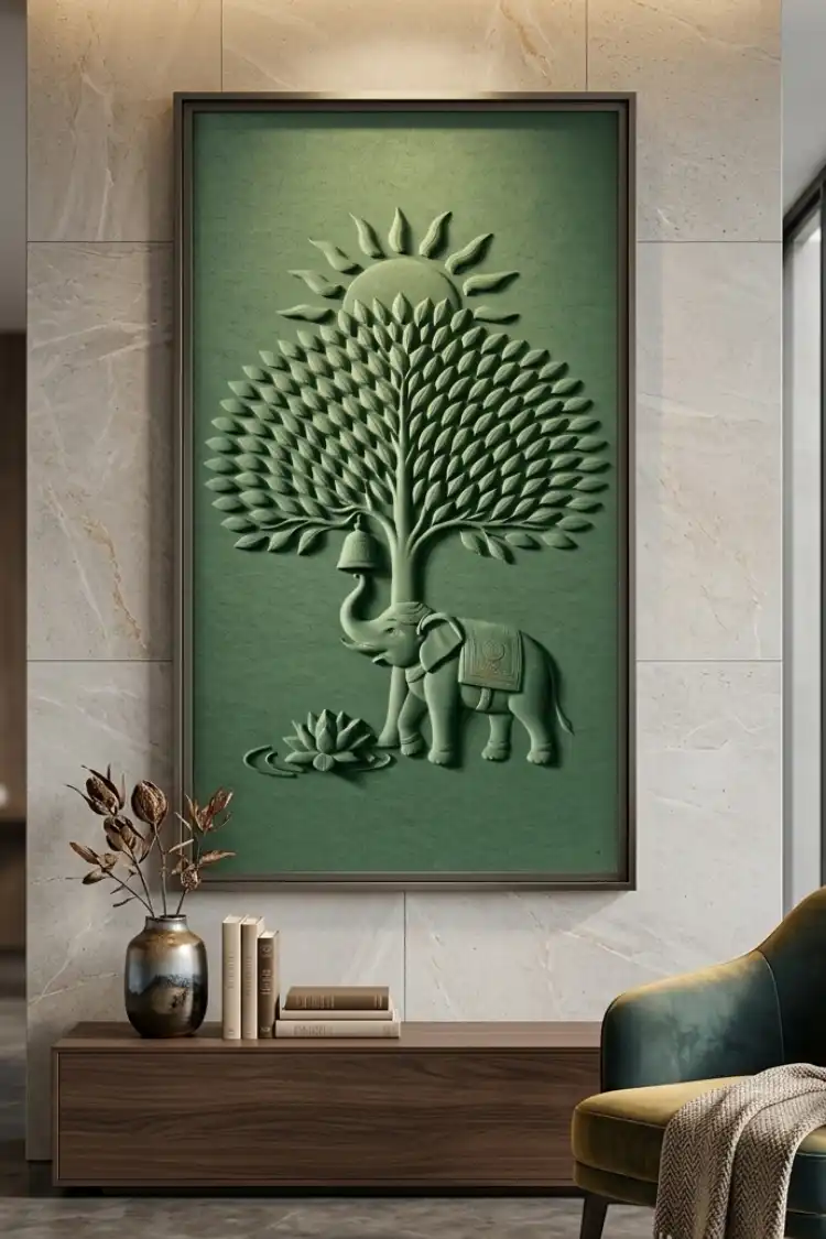 48x24 Inch Papier Mâché Wall Art