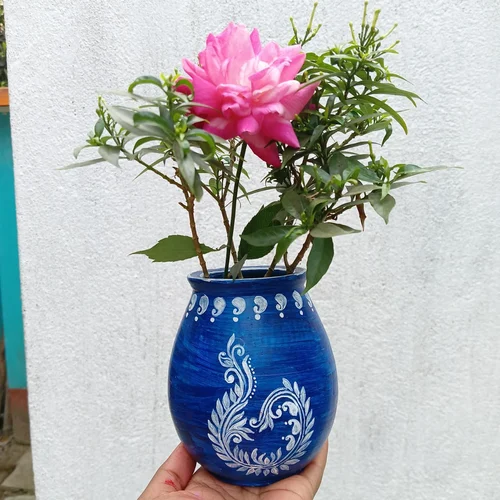 5 Inch Terracotta Clay Flower Vase