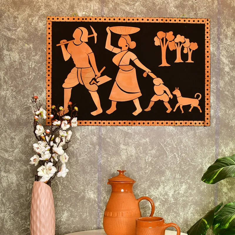 Folk Art Terracotta Wall Art