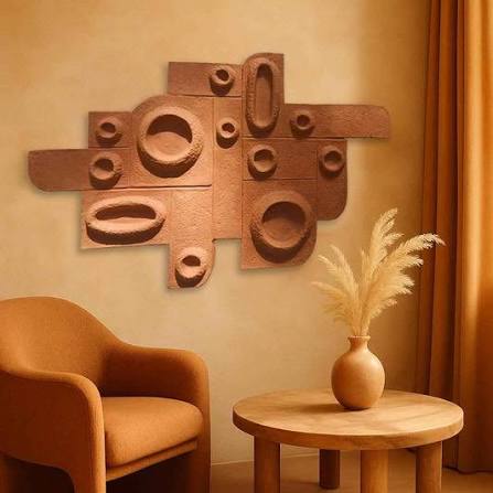 Geometric Terracotta Wall Art